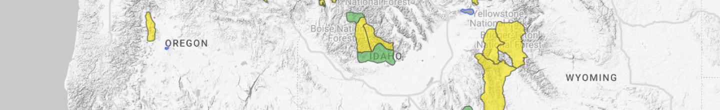 Snapshot of Avalanche.org forecast map