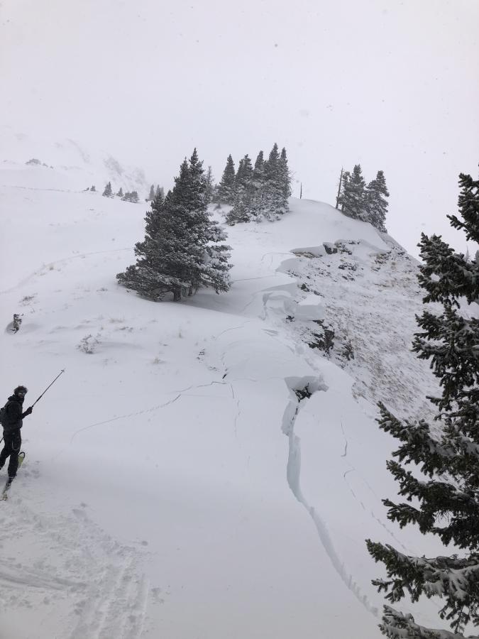 Remotely triggered avalanche on Red Mountain Pass